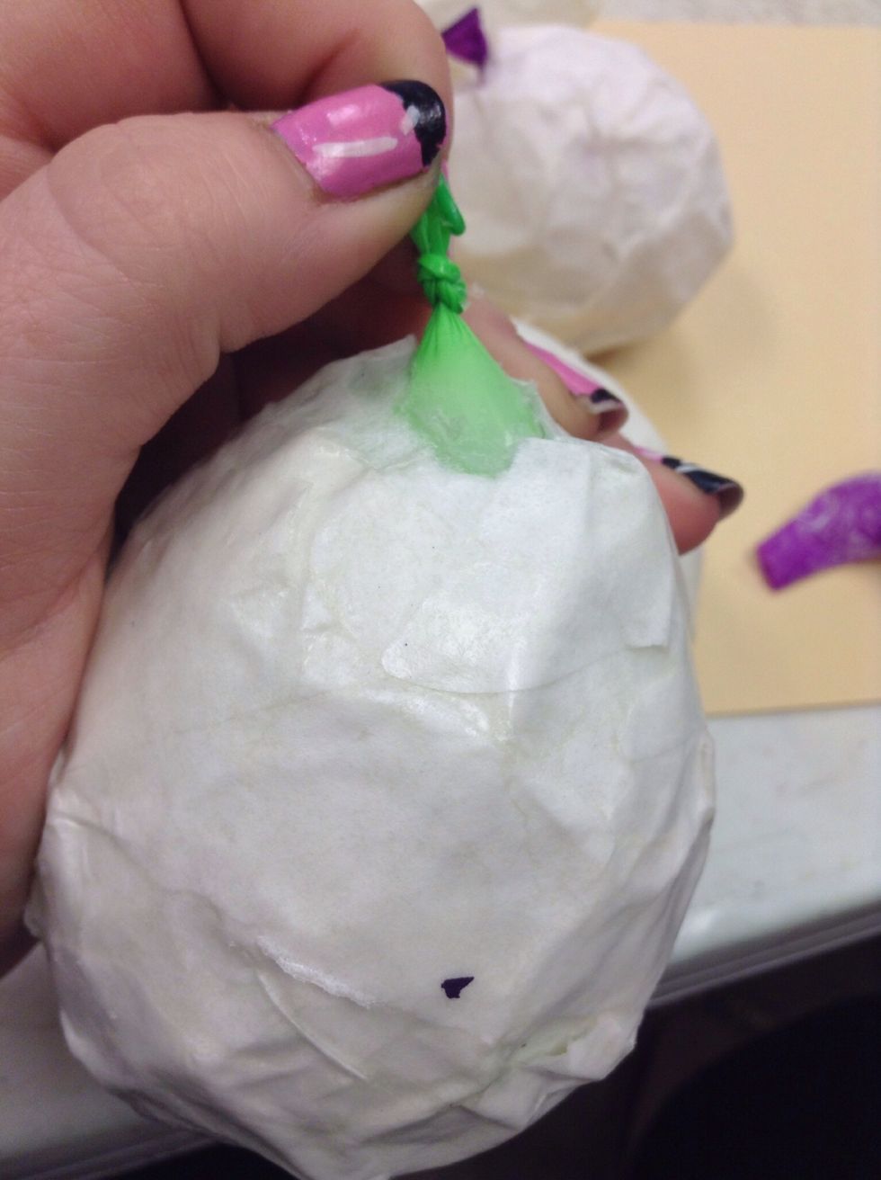 The next day they were hard and ready! A little snip to the top under the knot with scissors (the best part in my opinion)