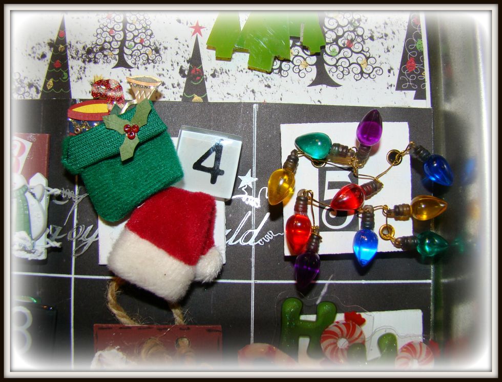 The next few photos are just to give you ideas of items and ways you can embellish your little squares.