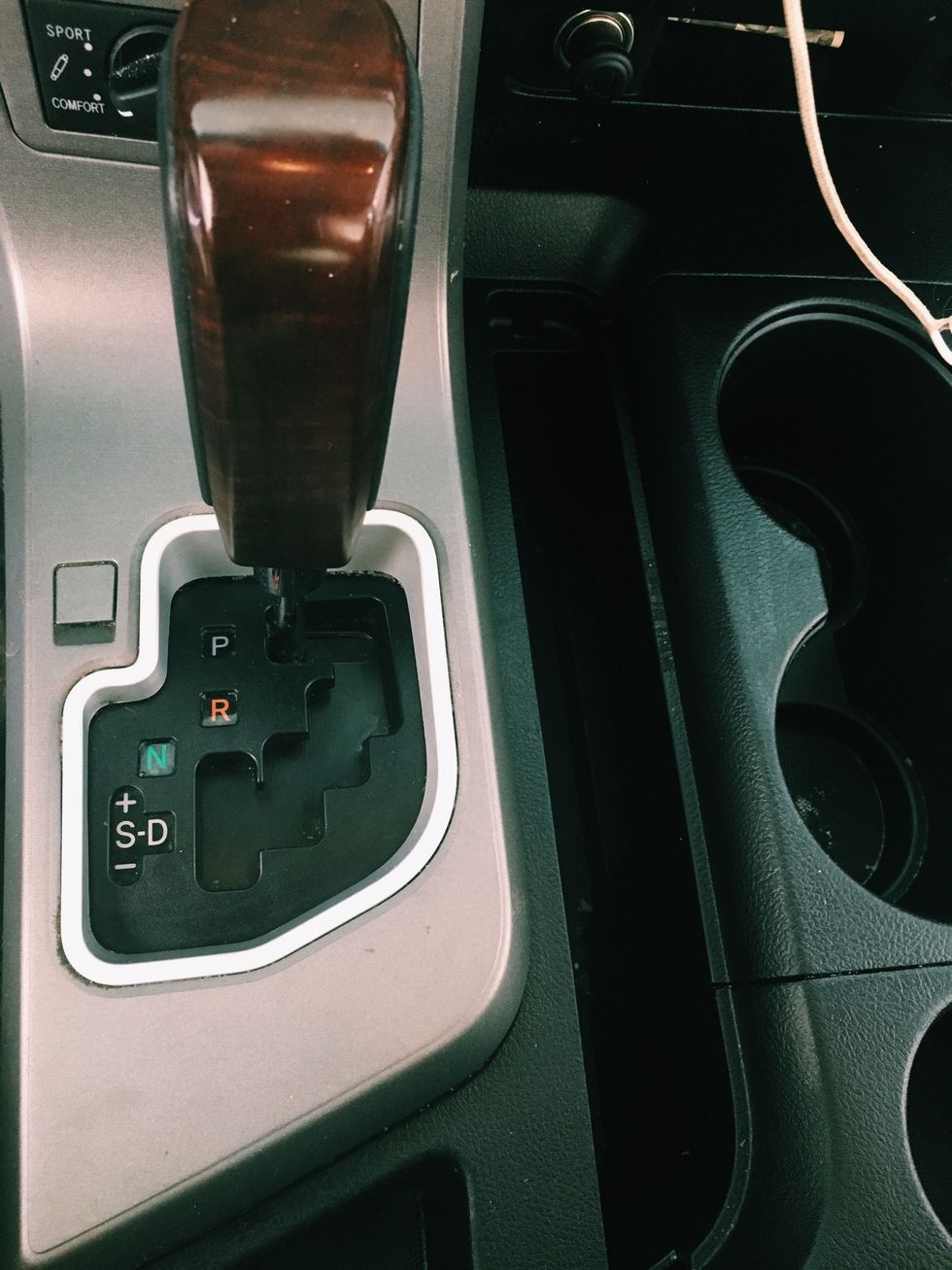 The next important step is to know how to work the gears and what the gears mean. P = Park. R = reverse. N = neutral. And lastly D = drive. These are important to use in different circumstances.