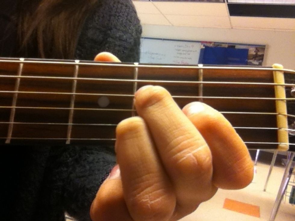 The next part of the riff is based off of the A chord.