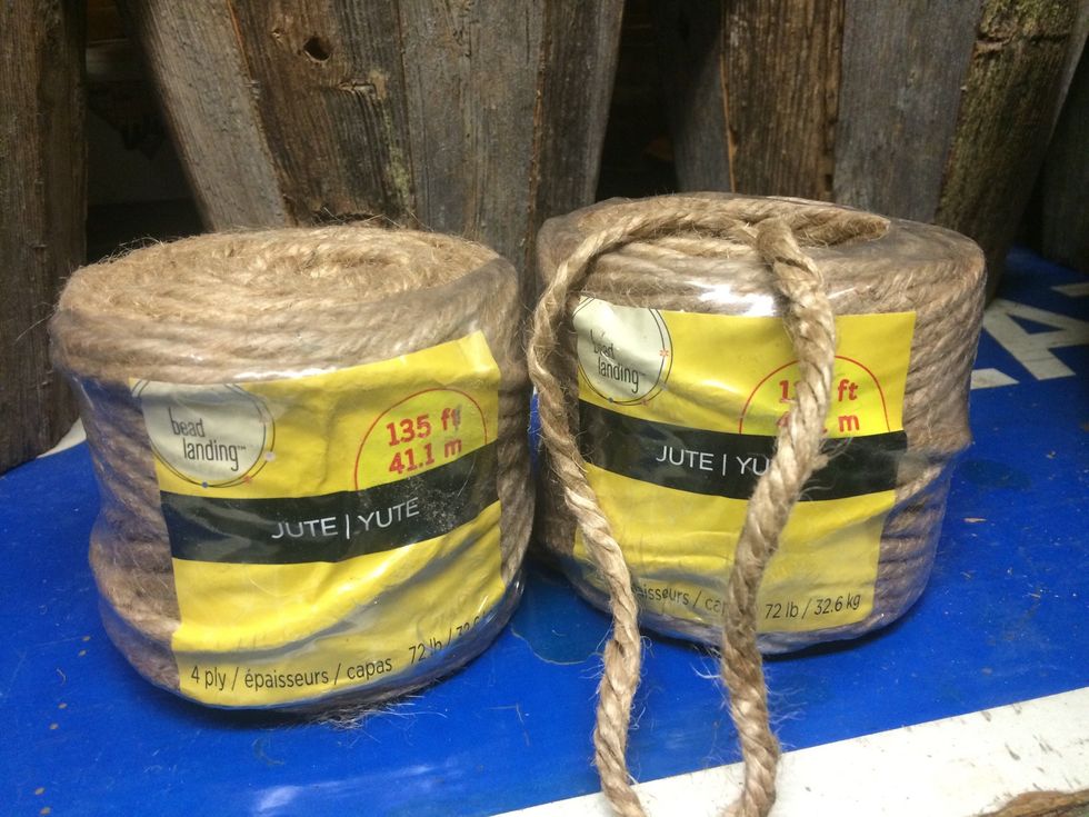 The next step is the twine. Or as they call it Jute.