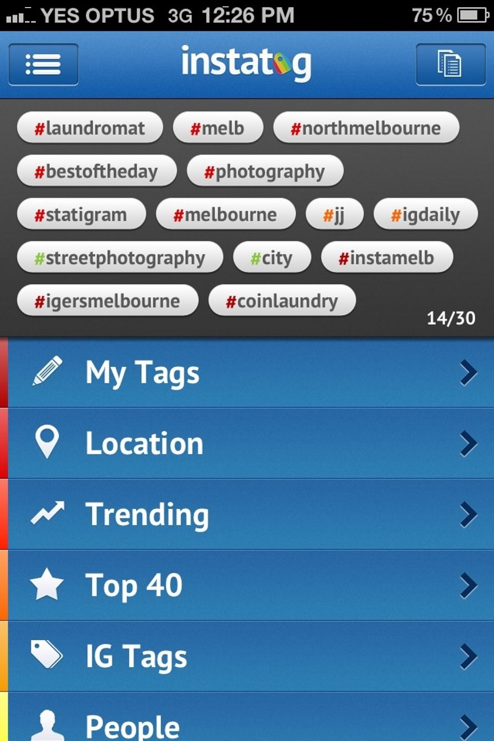 The next step is to add custom tags (found under My Tags.