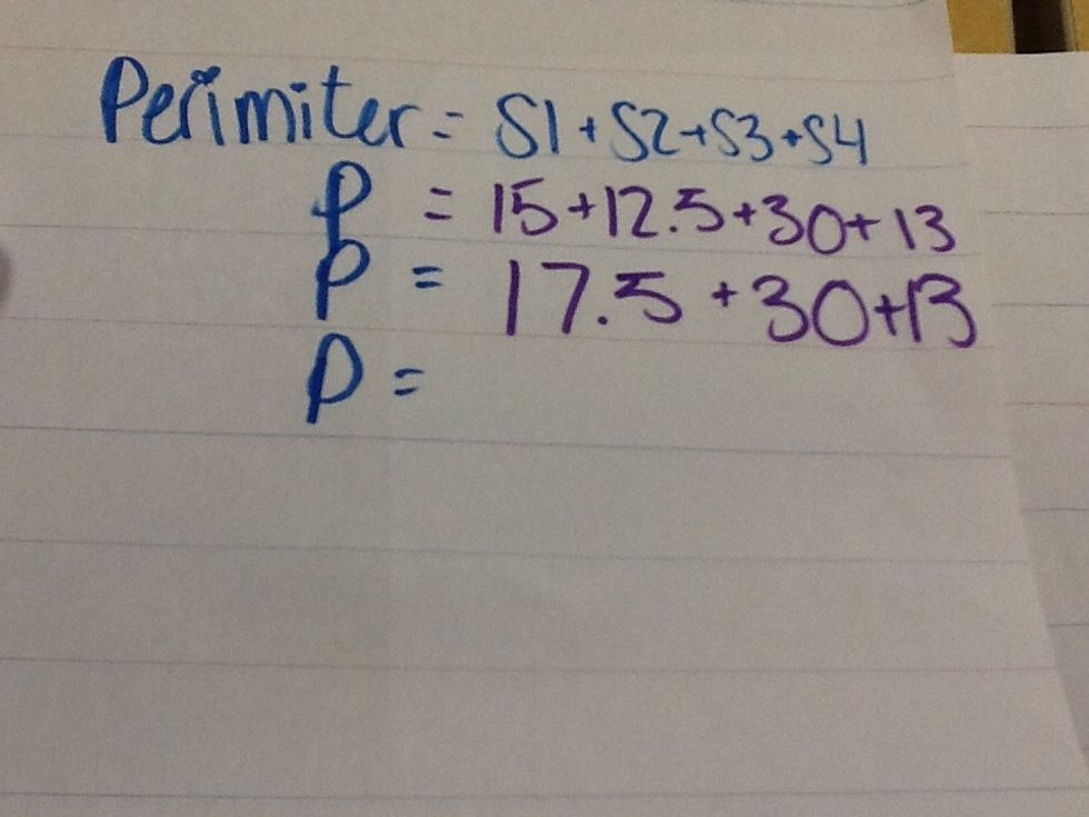 The next step is to add the first two numbers in the sequence.