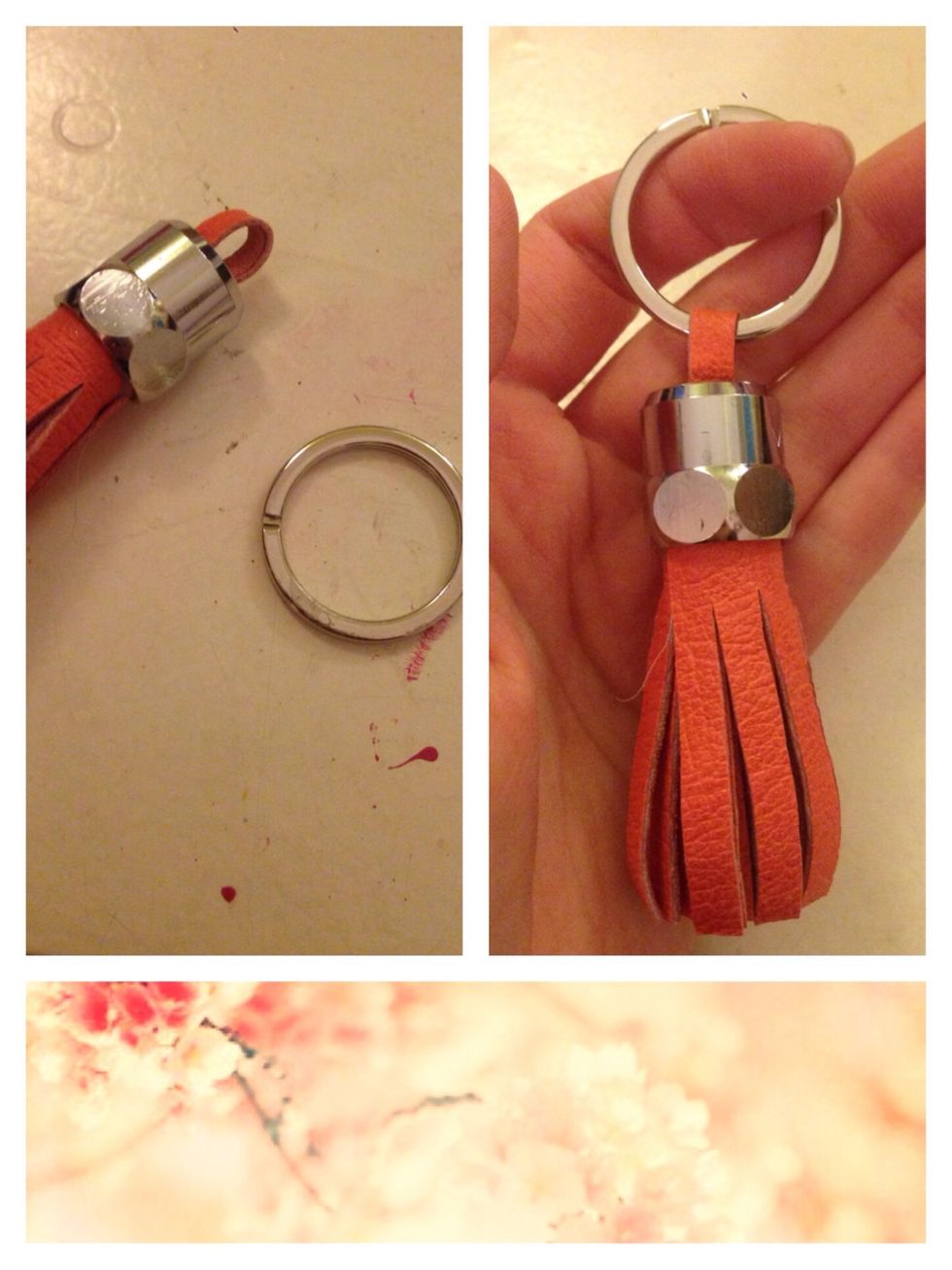 The only thing left is to attach a keychain ring to the loop.