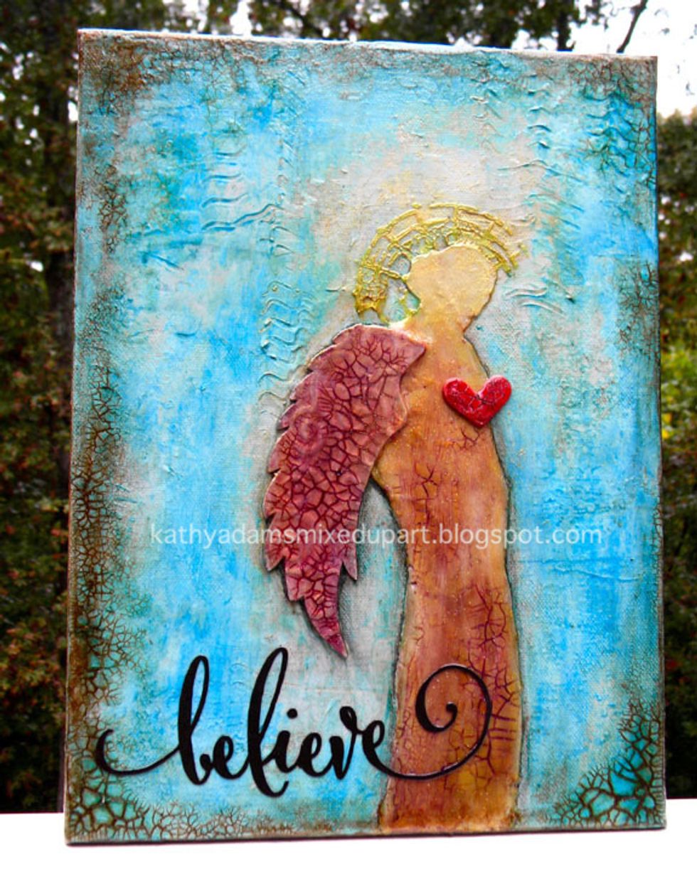 The only way to get this kind of depth and texture is by adding lots of layers. I hope you will try using a hand made silhouette stencil in your art work!