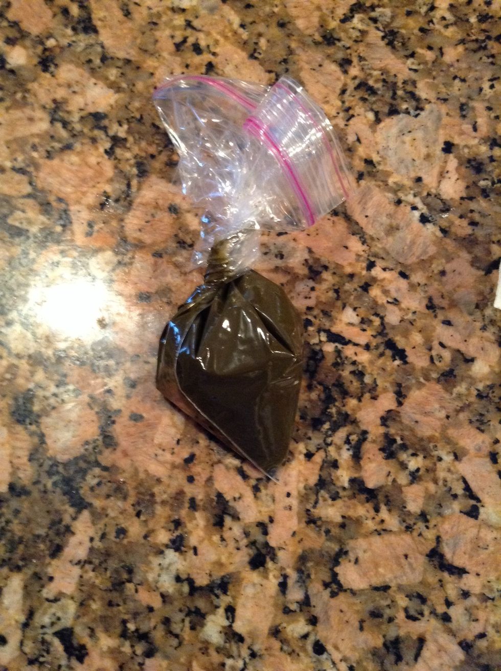 The opening on my bottle is small, so I fill a sandwich bag with the henna, twist it until the henna is forced to one corner, cut the tip of the bag off, and squeeze the henna into the bottle.