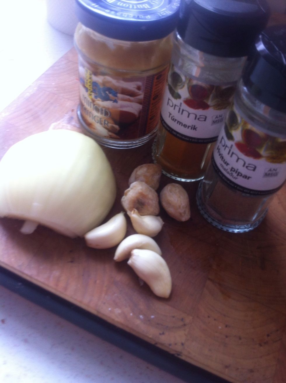 The original recipe require fresh ginger and turmeric,i modify it with the powder,since those i have on hand.