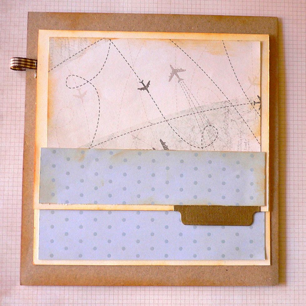 The other side of each insert has another folded card stock with extra space for journalling and photos, little tabs to flick it open.