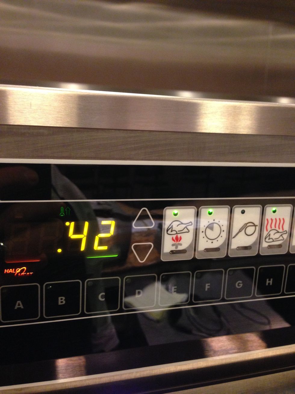 The oven will begin a 45 minute count down to pre-heat itself. You must wait this full 45 minutes before loading and starting the oven. Use this time to prepare your ribs.