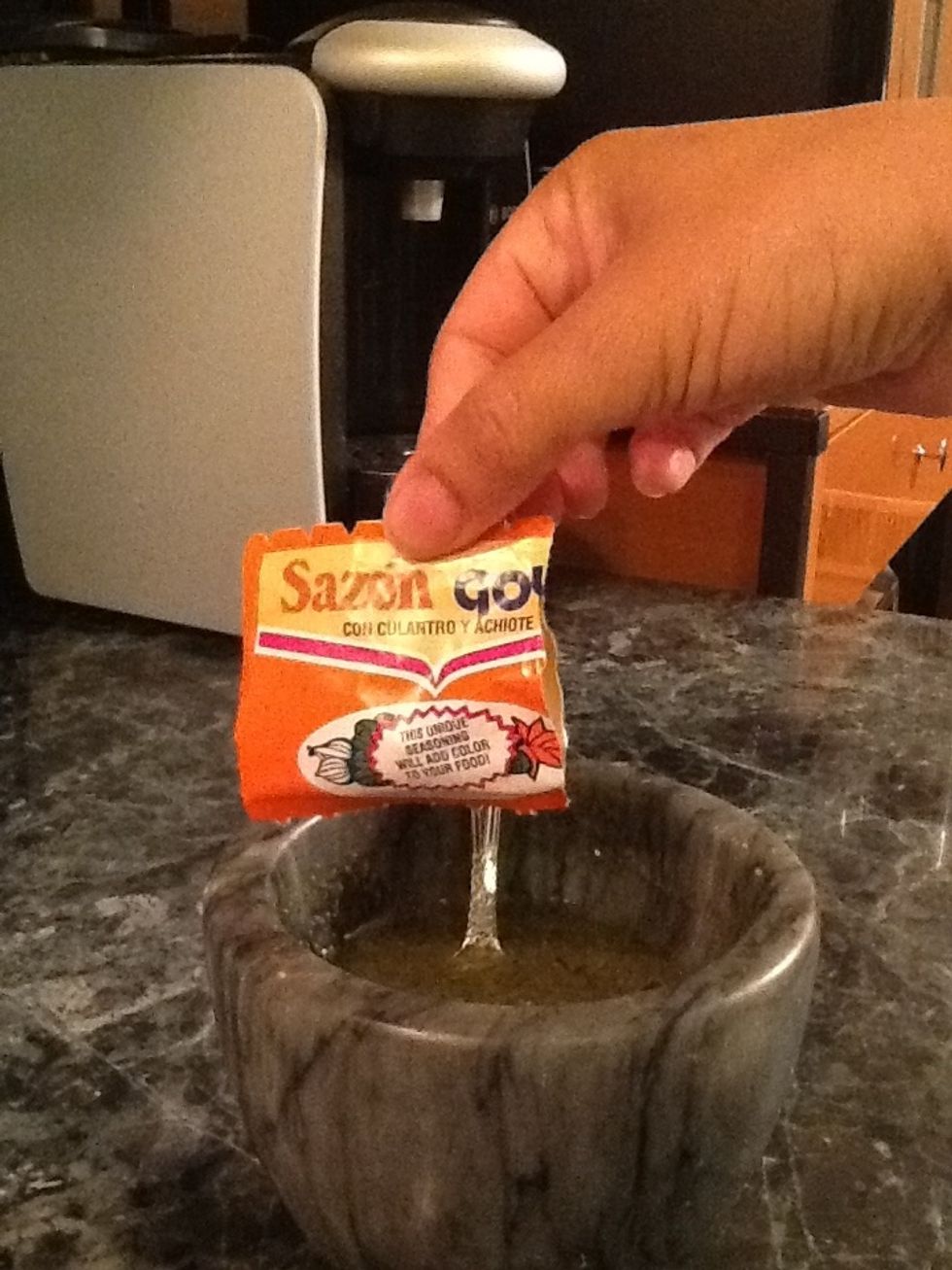 The package of seasoning with color.