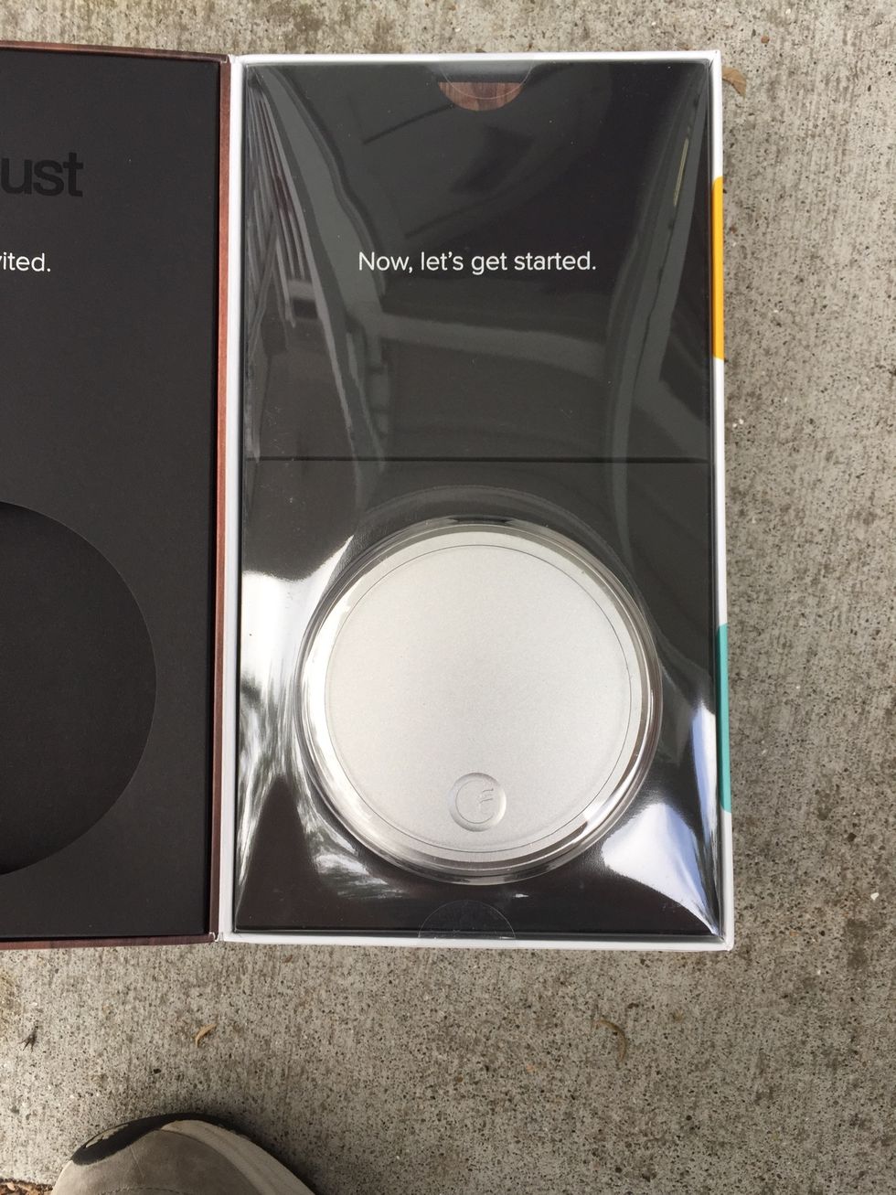 The packaging includes a mechanical Smart Lock that replaces a traditional deadbolt. The lock automatically programs locking start and stop positions and interfaces with a smartphone. Lets install it!