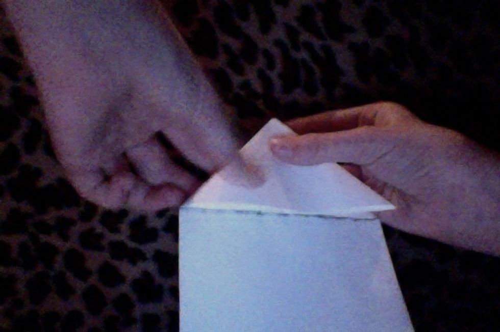 The paper should end up like so.