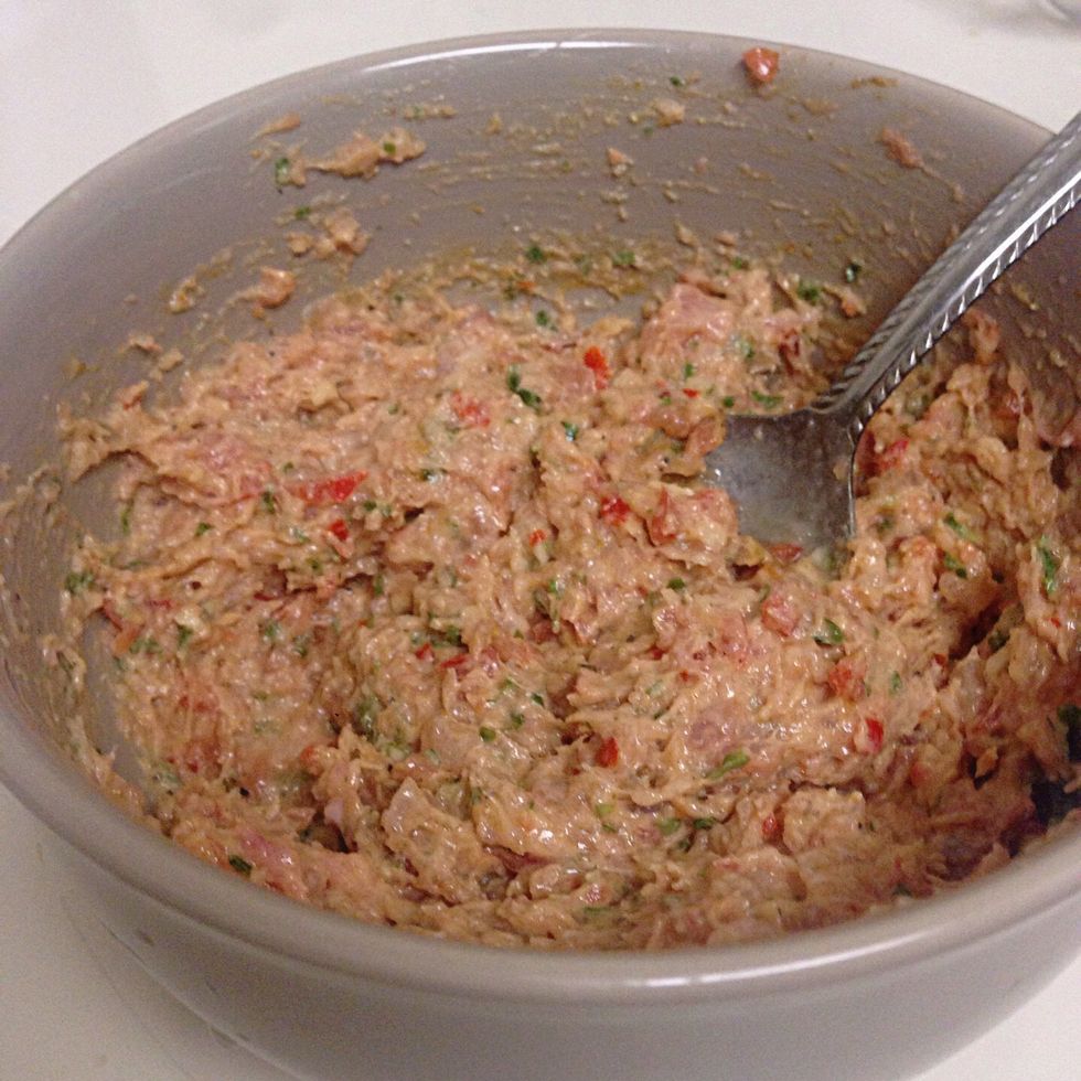 The paste looks like tuna.