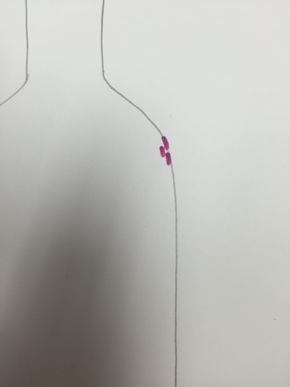 The pen and ink technique you will use is called hatching. Hatching means creating value with dashes or lines. Darkest value goes on the pencil line and fades into your shape.