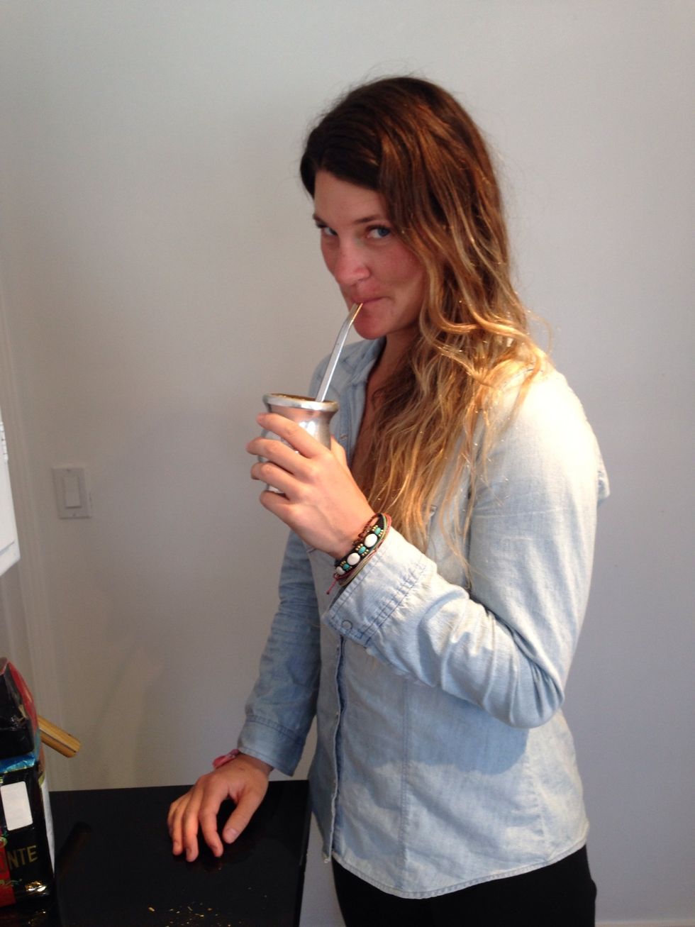 The person making the mate (cebadora/cebador) drinks the first round to make sure the bombilla isn't clogged & the water isn't too hot