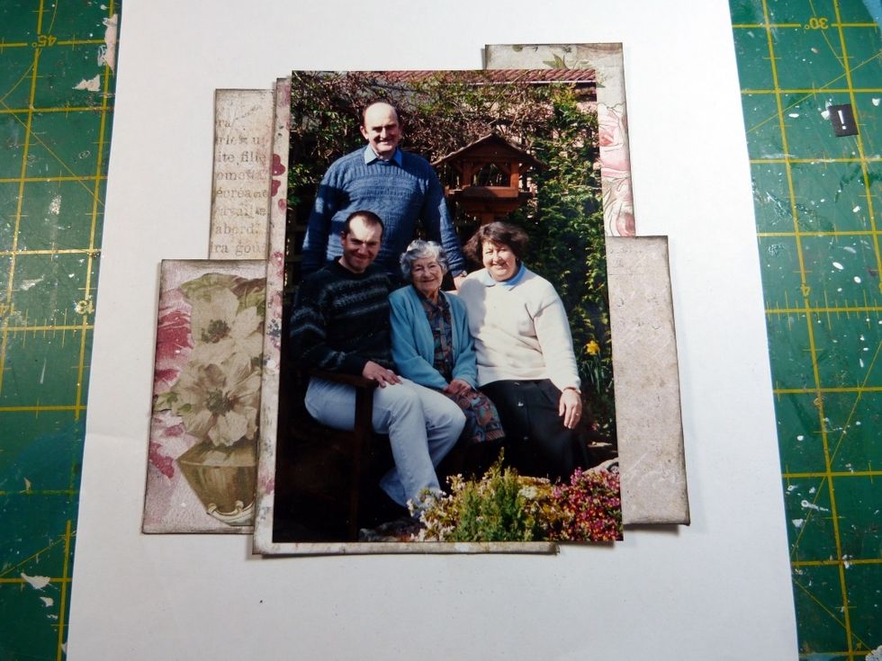 The photo was mounted on some left over pieces of the Blue fern Studio papers. Edges inked with Walnut Stain.