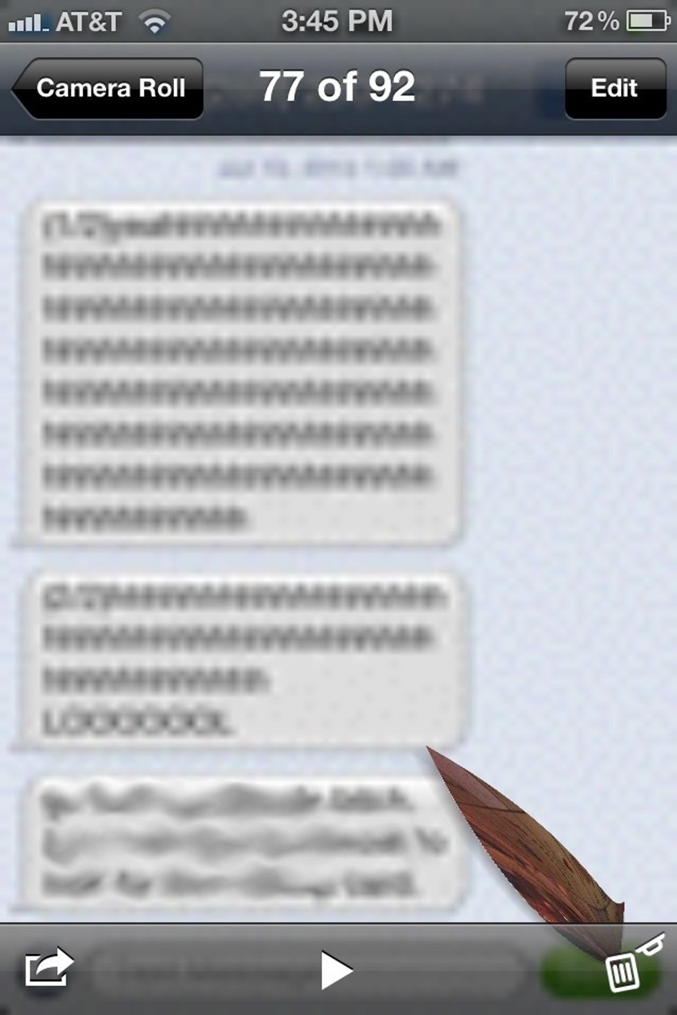 The photo will get sucked right into the garbage can.