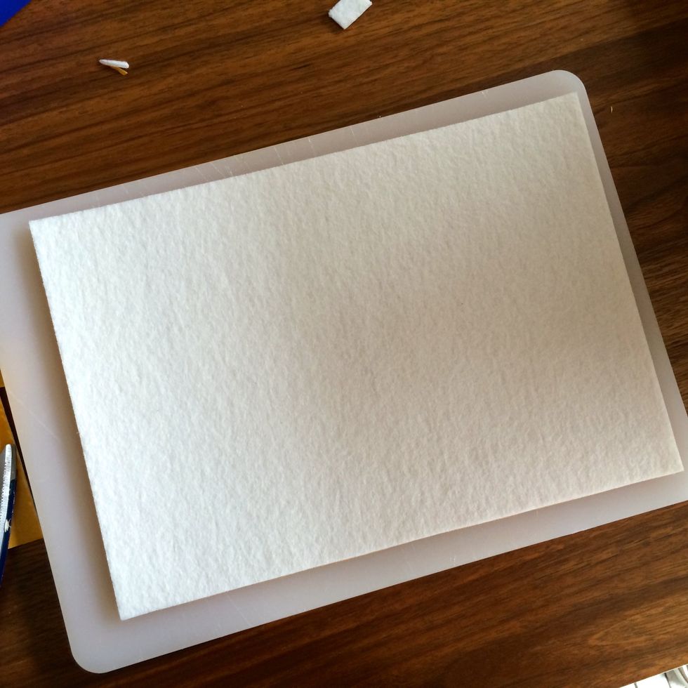 The pieces of adhesive felt I ordered from eBay were the same size as the box, you can get them in custom sizes and colors as well.