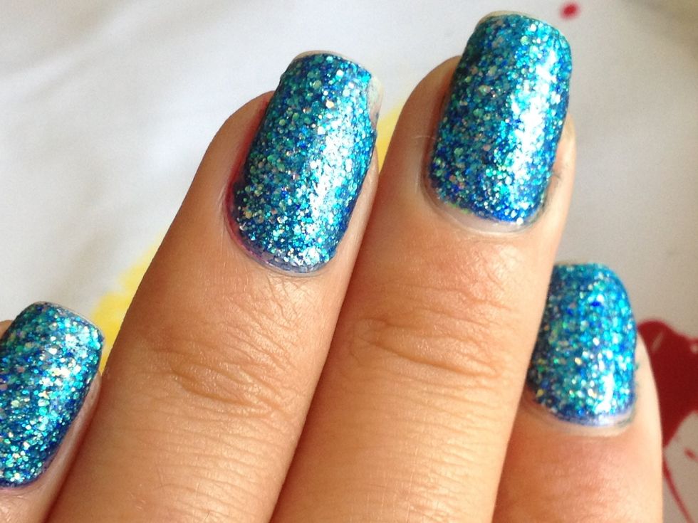 The polish i need to remove.( China Glaze~ Blue Hawaiin)