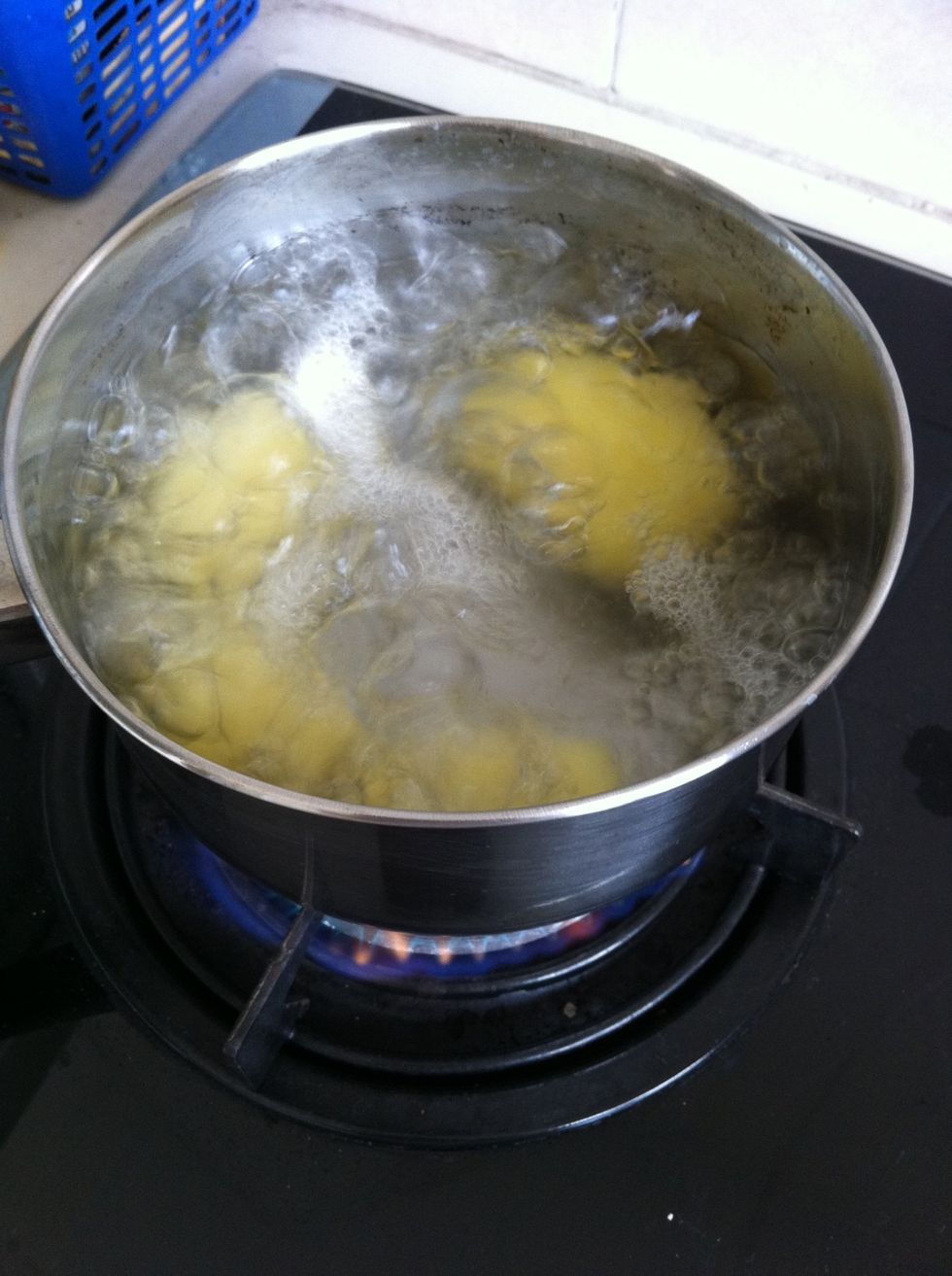 The potatoes almost done