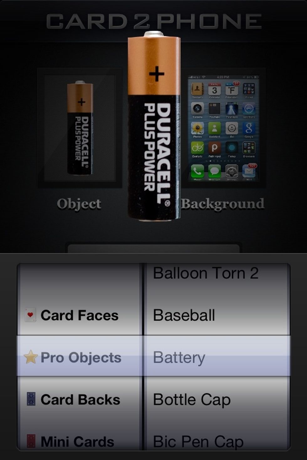 The pro version has many more objects.