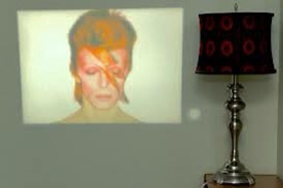 The projector at work in a dark room! Amazing quality!