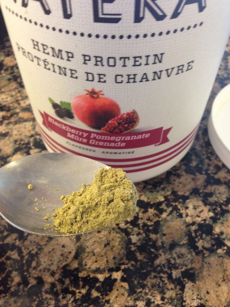 The protein powder is flavoured (super sweet, blah,) so I don't use too much.