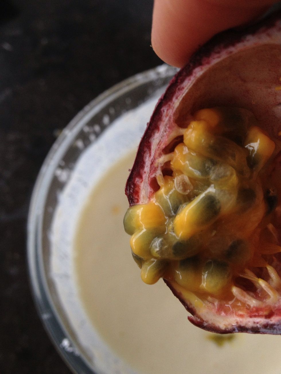 the pulp of 1 passion fruit, ...