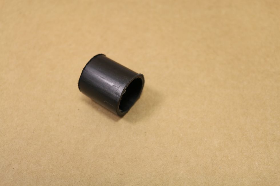 The PVC tube will act as a mount for the motor. The size of the tube you buy should fit around the motor you get. Cut it to the  length of your motor.