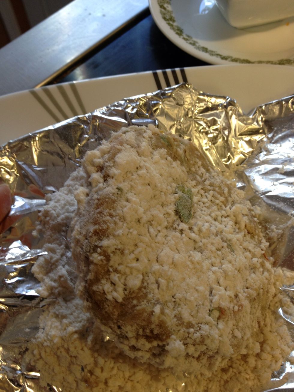 The reason why I used the foil is because its easy to move the patty without breaking