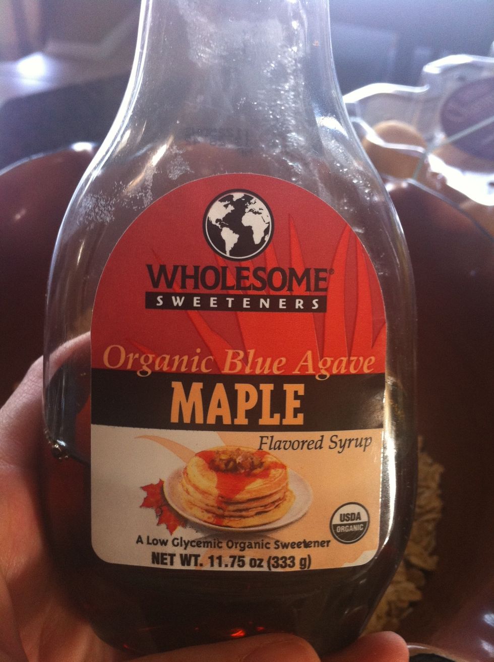 The recipe calked for Maple Syrup but I used Maple Agave. Whatever lights your fire.