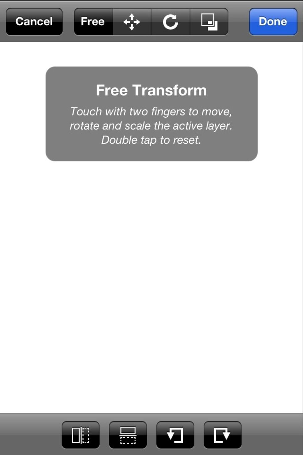 The red pushpin represents the origin of the transition. It is usually recommended to leave it at the center.