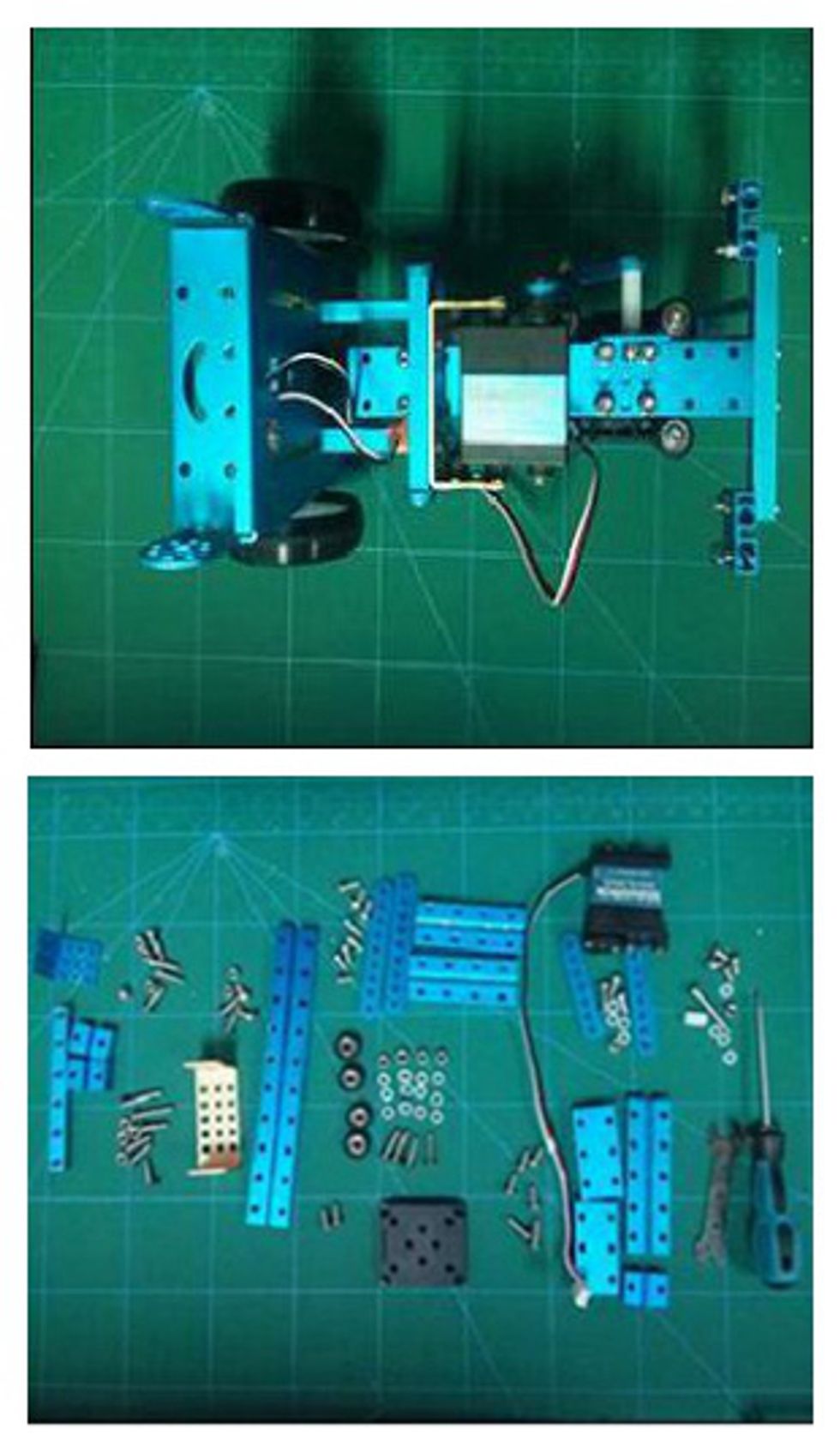 The require parts and the assembled body.