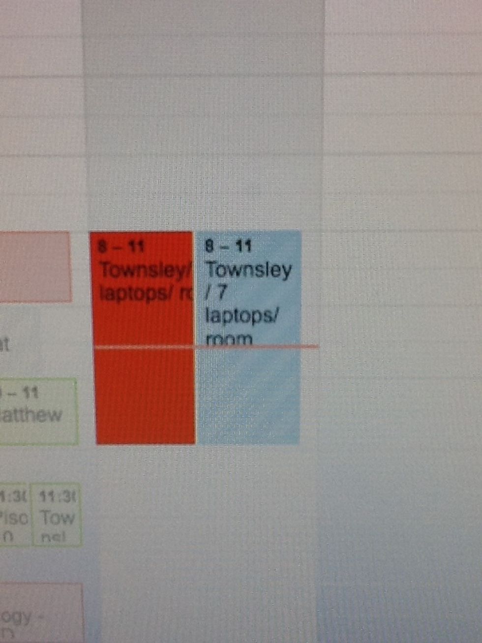 The reservation will appear twice - once on YOUR calendar and once on the MS Laptop Calendar.