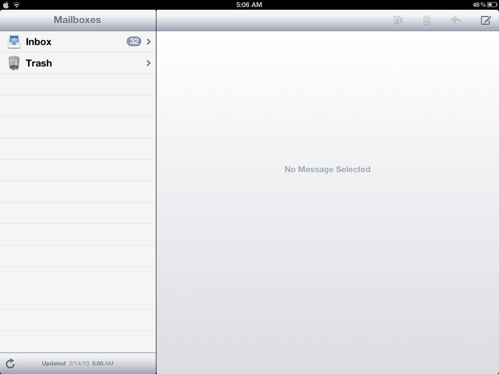 The result, initially, there is no sent item, draft, outbox option.