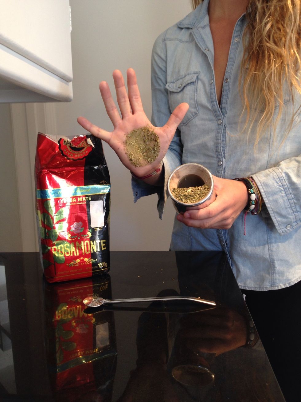 The result is a wall of yerba mate that looks like this