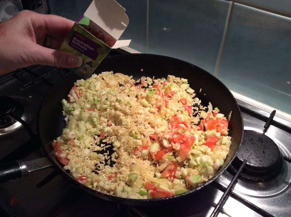 The rice in the pan