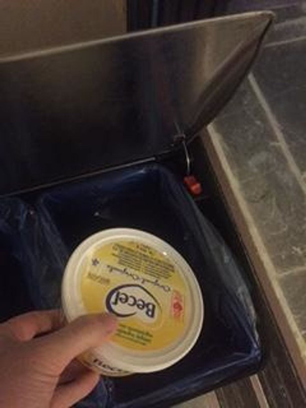 The right side of the large bin is for other plastics