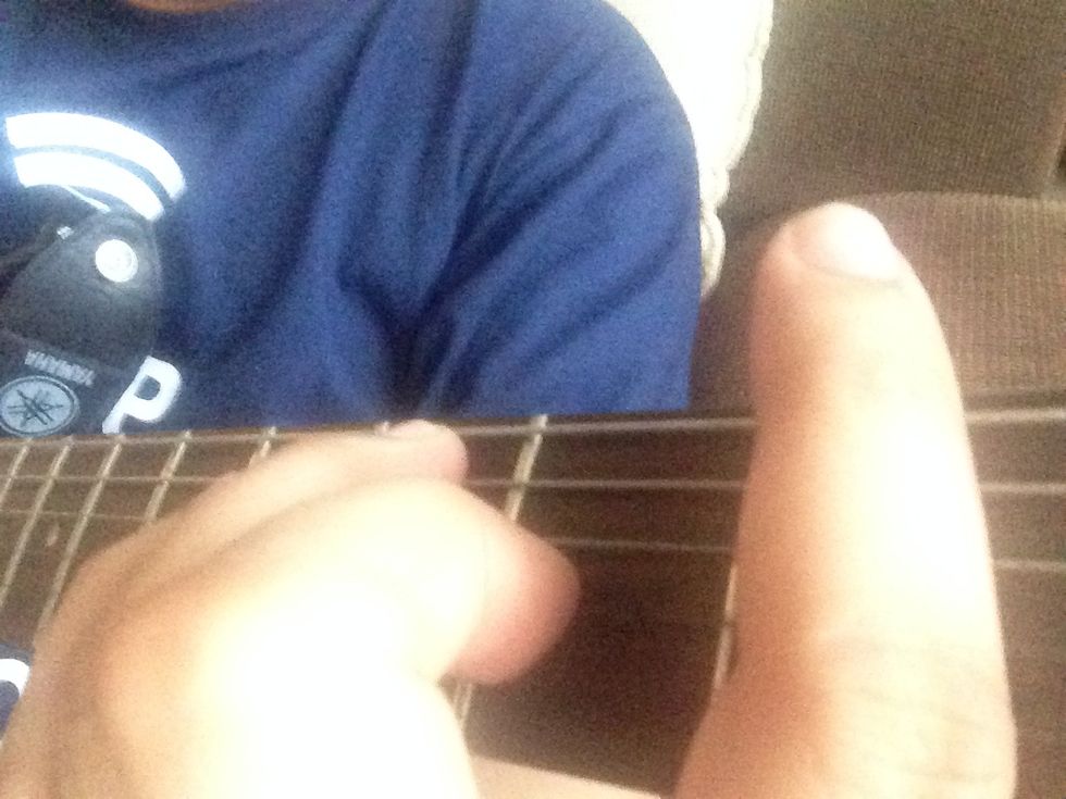The ring finger is on the 3rd fret of the 5th string.