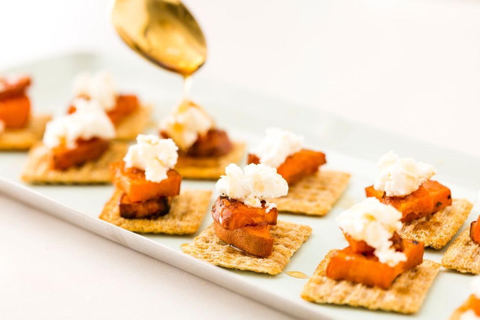 The salty flavor from the TRISCUIT Cracker plus the sweetness from the potato and agave plus the savory, creamy taste of the goat cheese is a huge win.