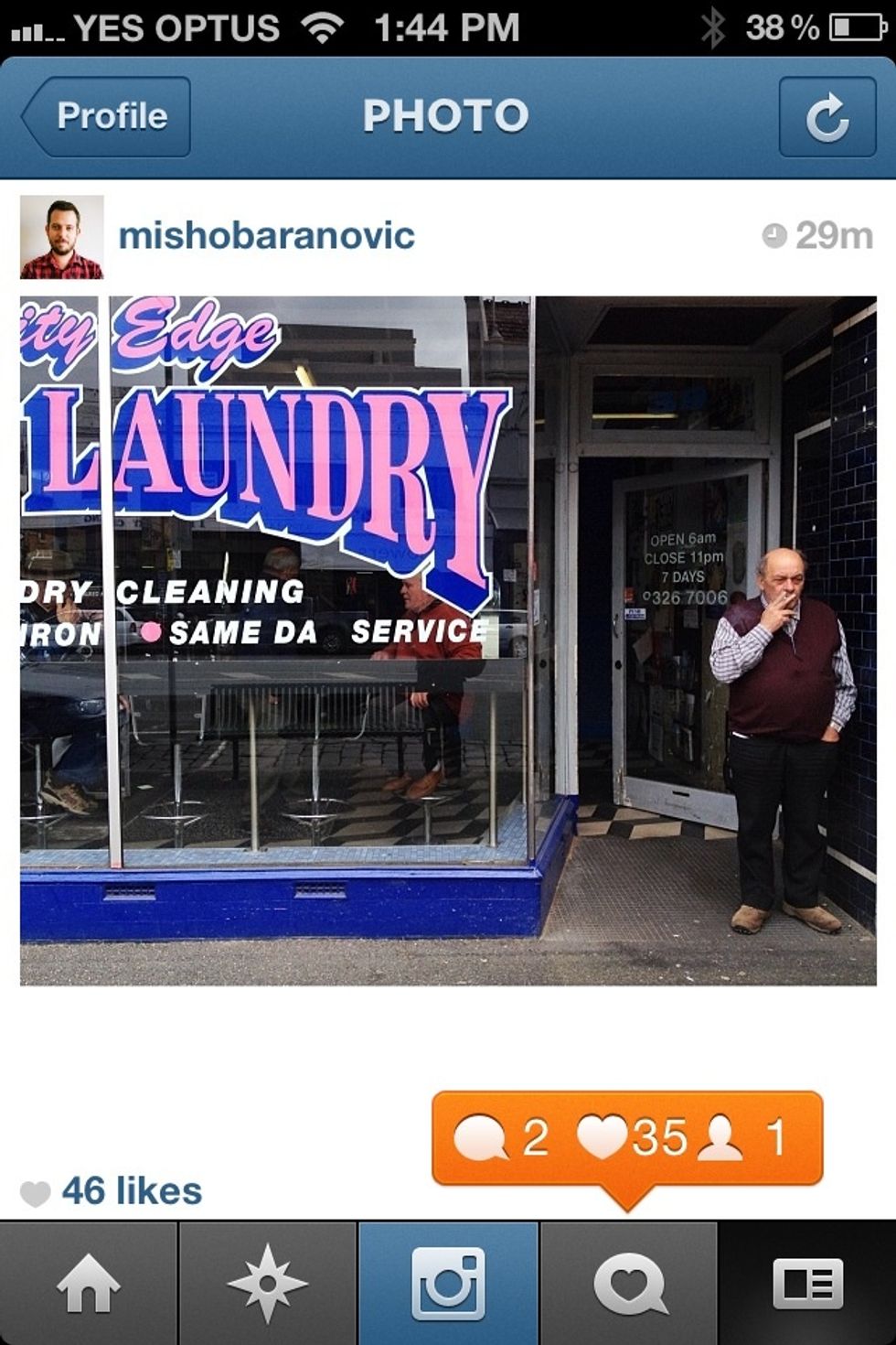 The same post after half an hour with likes and comments coming in. And we're done!