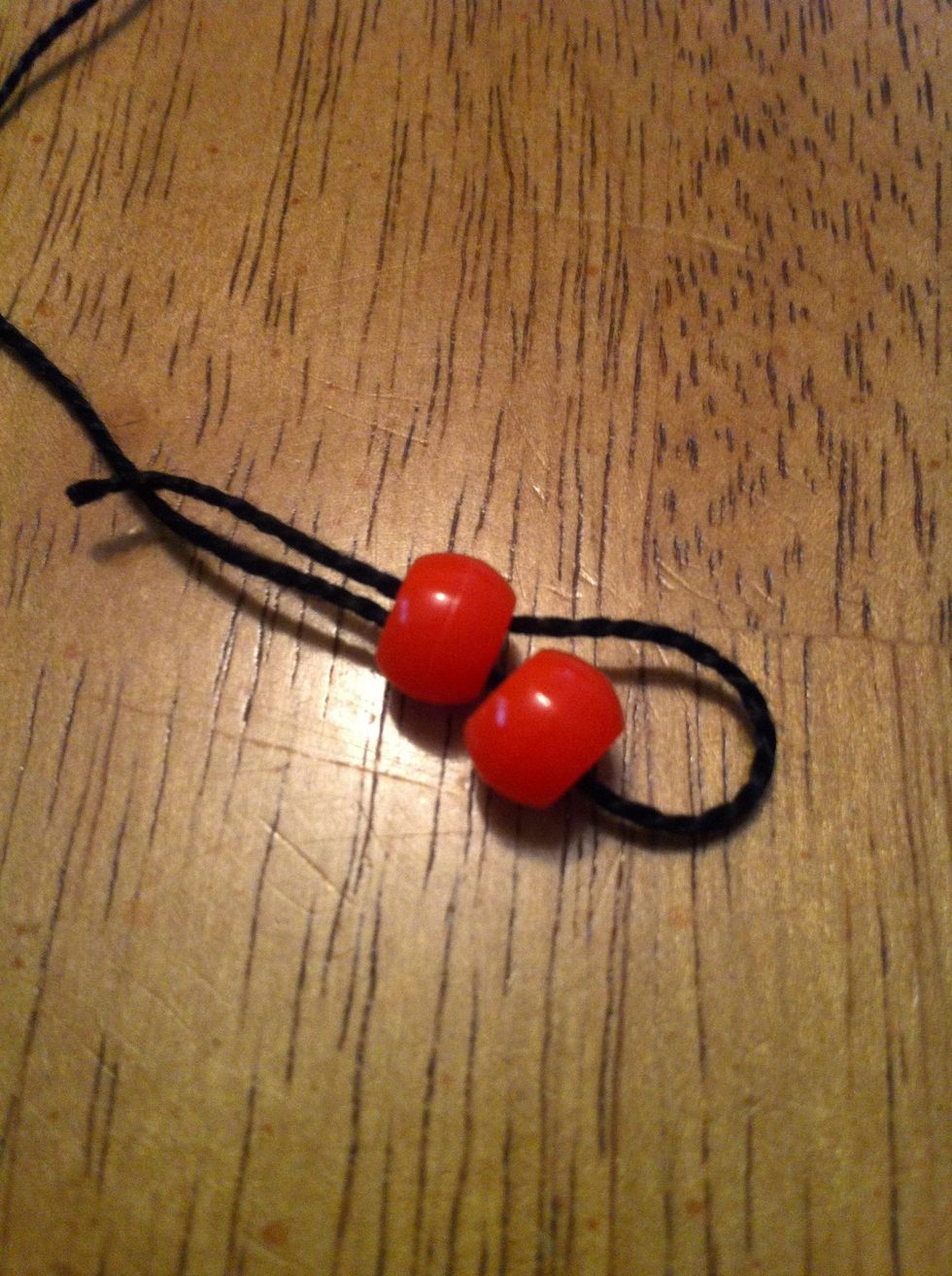 The same process as the upper legs. Make sure that which ever leg and string you have (left or right) is looped in the right direction.