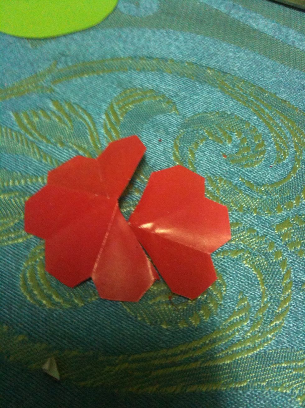 The same steps but cut three out of it ( dont discard this either)