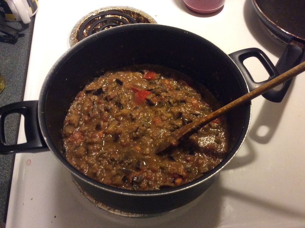 The sauce is completed