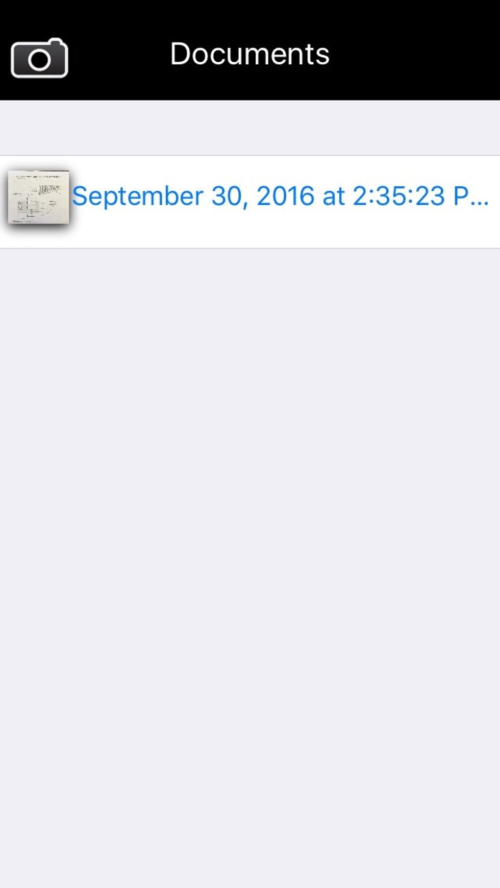 The scanned pages are saved. You can click on the camera picture on the top left corner to start a new session to scan more pages. You can also edit any saved session by clicking on the date.