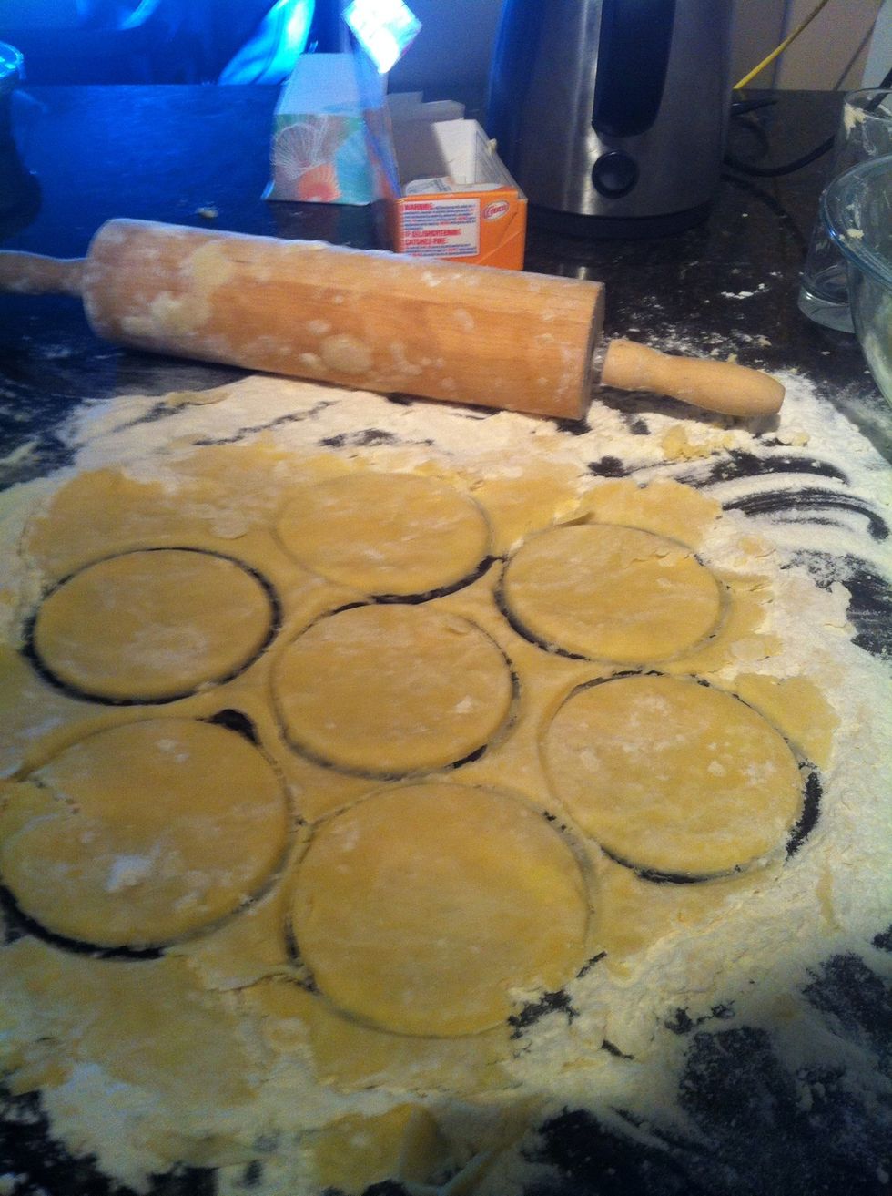 The second ball of dough is perfect for a top crust or a second bottom crust. I wanted to make tarts as well as my pumpkin pie so I made the second dough into tart shells!