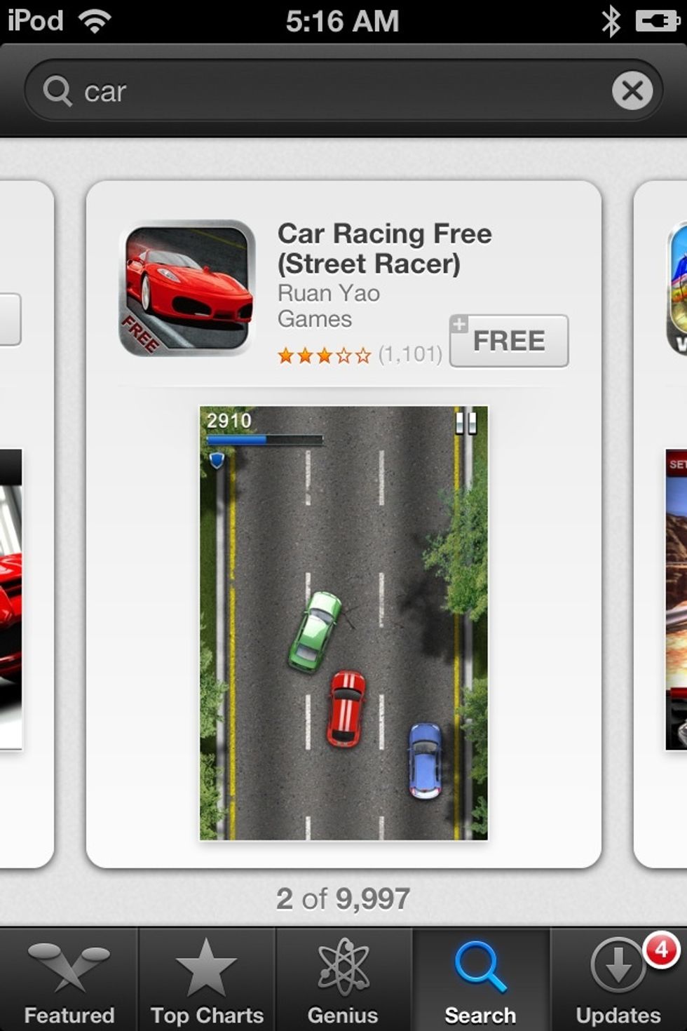 The second is a game called CAR RACING FREE (STREET RACER)