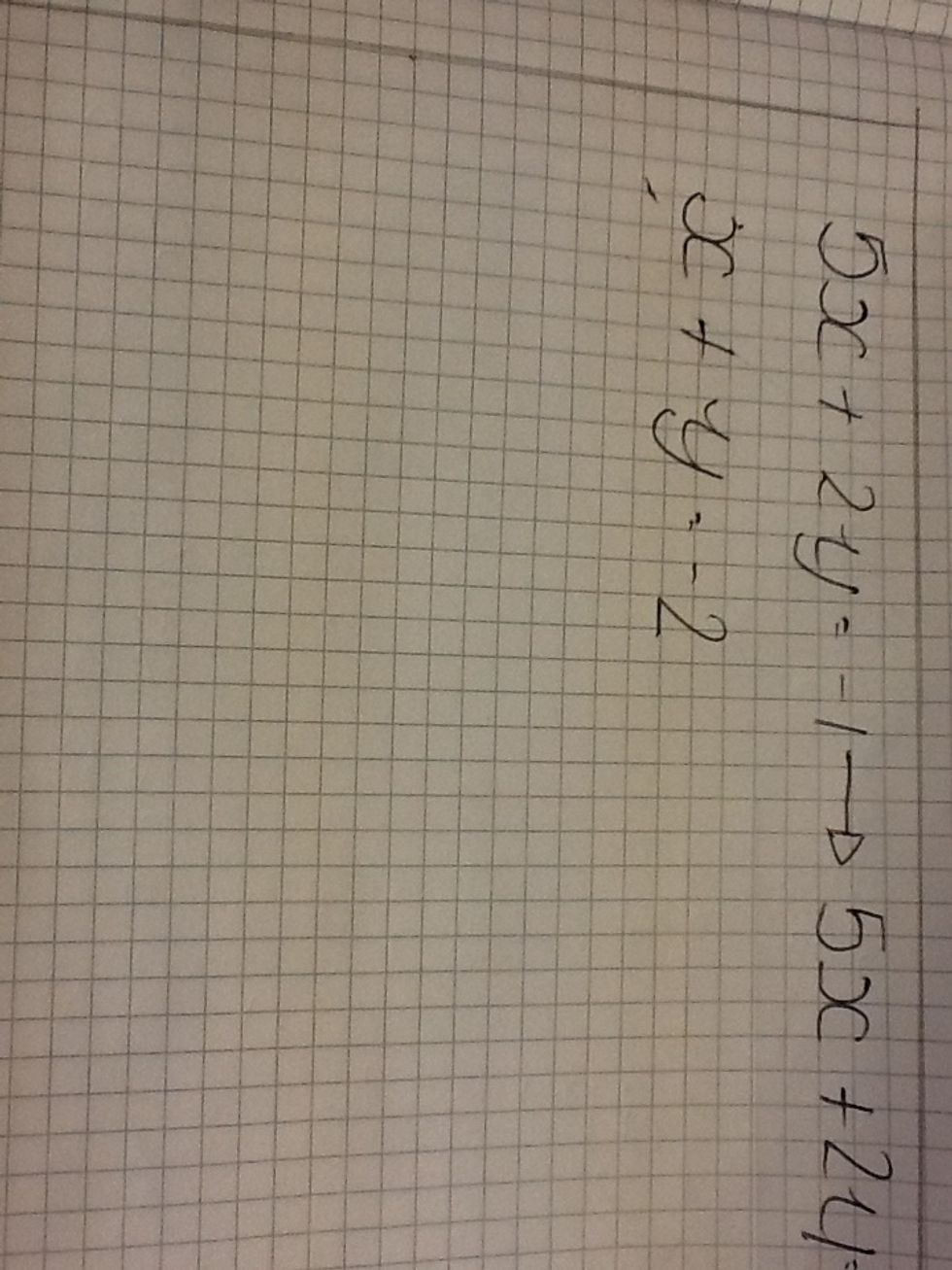 The second step... We wanted to keep the top row the same so we just copied it out on the other side of the arrow