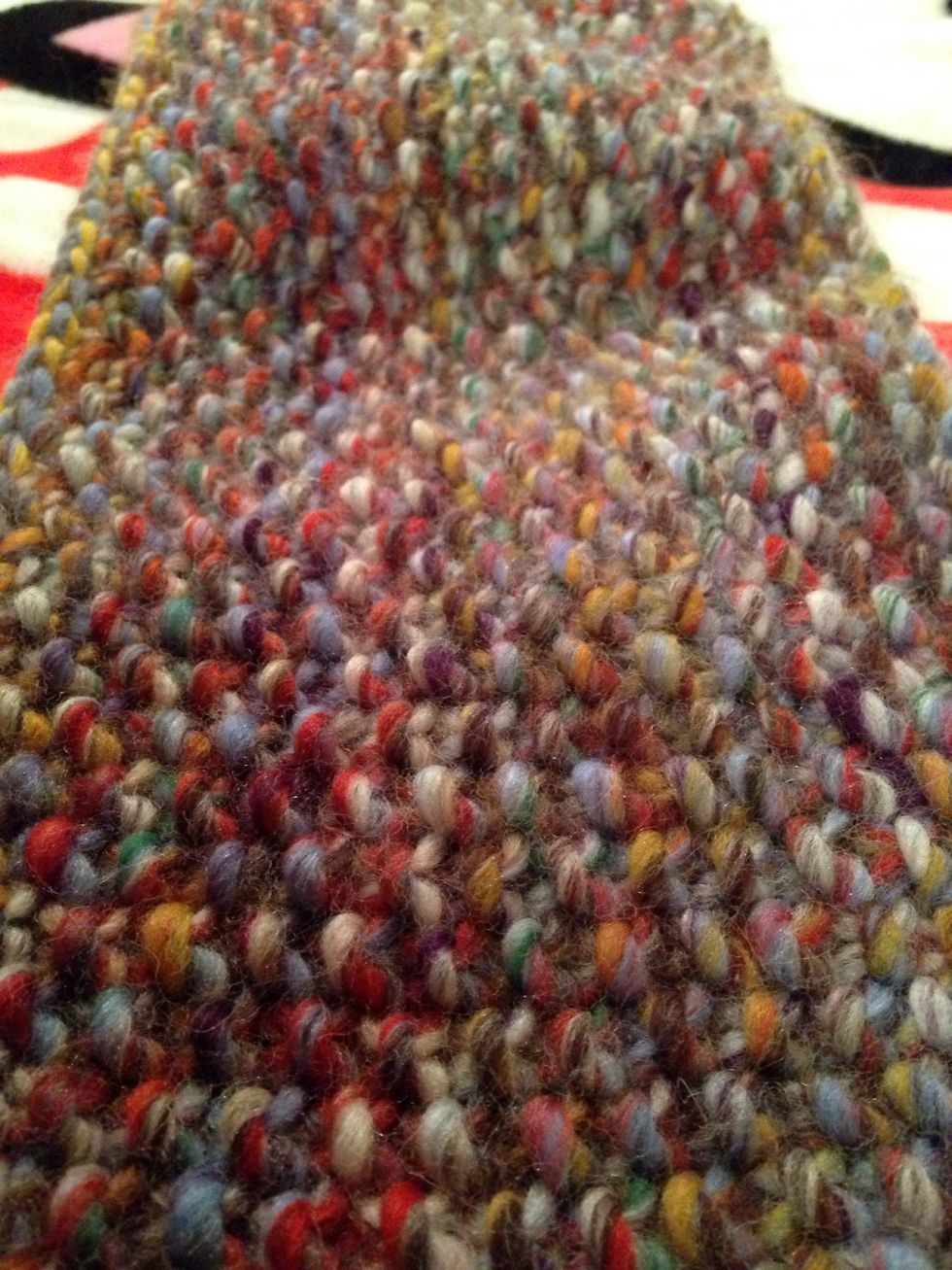 The seed stitch pattern.