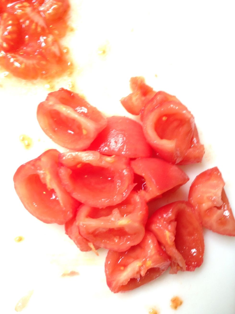 The seeded tomatoes